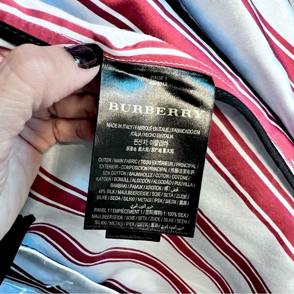 Authentic BURBERRY Striped Silk & Cotton Blazer, Runway (Fall 20166) - Picture 8 of 16